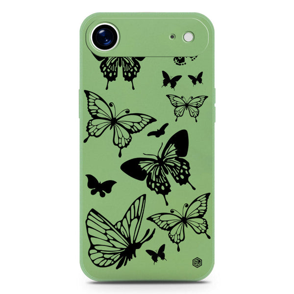 Cute Butterfly Design Soft Phone Case - Silica Gel Case - LightGreen - iPhone 17 Air
