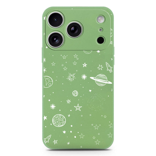 Stardust Dreams Design Soft Phone Case - Silica Gel Case - LightGreen - iPhone 17 Pro Max