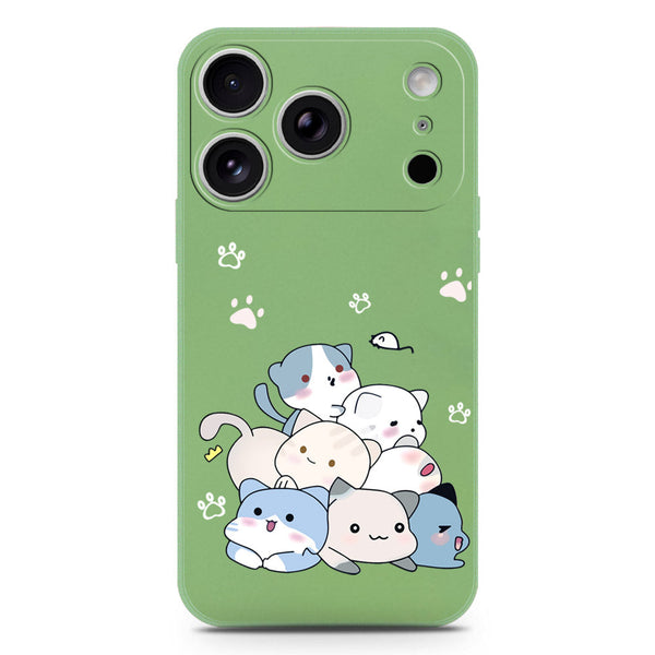 Cute Design Soft Phone Case - Silica Gel Case - LightGreen - iPhone 17 Pro