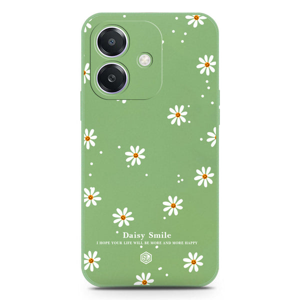 Daisy Smile Design Soft Phone Case - Silica Gel Case - LightGreen - Oppo A3x 4G