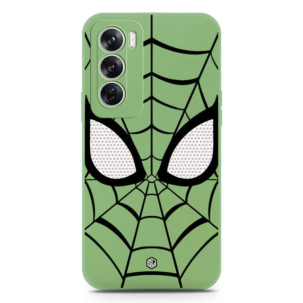 Cool Spider Design Soft Phone Case - Silica Gel Case - LightGreen - Oppo Reno 12