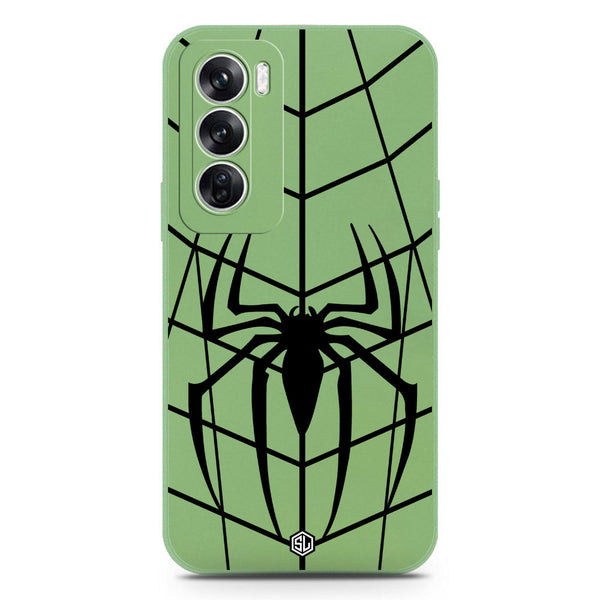 X-Spider Design Soft Phone Case - Silica Gel Case - LightGreen - Oppo Reno 12
