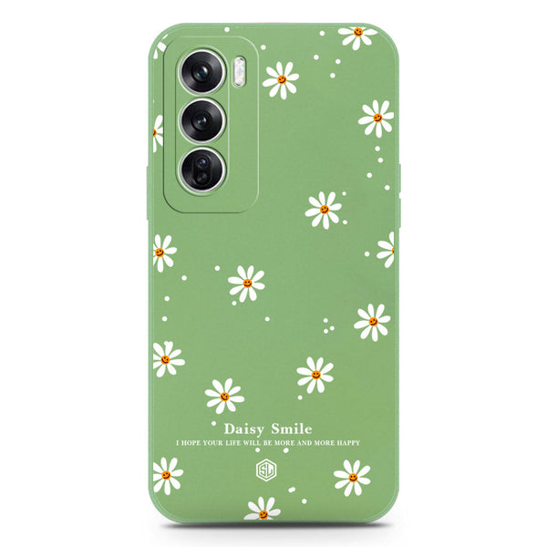 Daisy Smile Design Soft Phone Case - Silica Gel Case - LightGreen - Oppo Reno 12