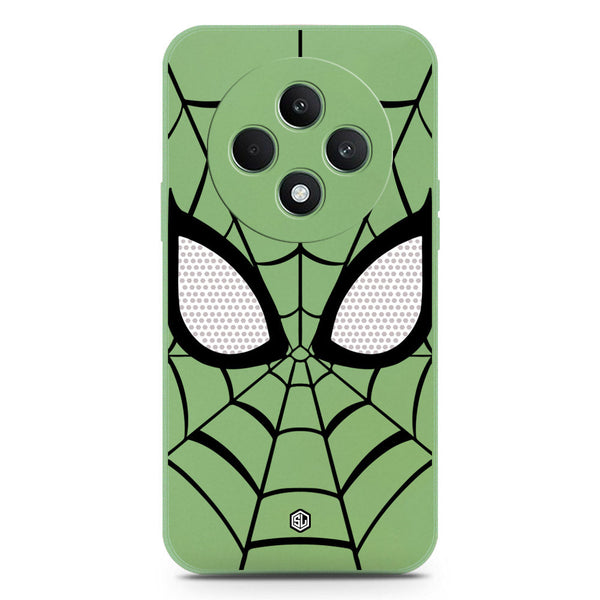 Cool Spider Design Soft Phone Case - Silica Gel Case - LightGreen - Oppo Reno 12F 4G