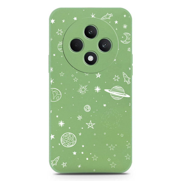 Stardust Dreams Design Soft Phone Case - Silica Gel Case - LightGreen - Oppo Reno 12F 4G