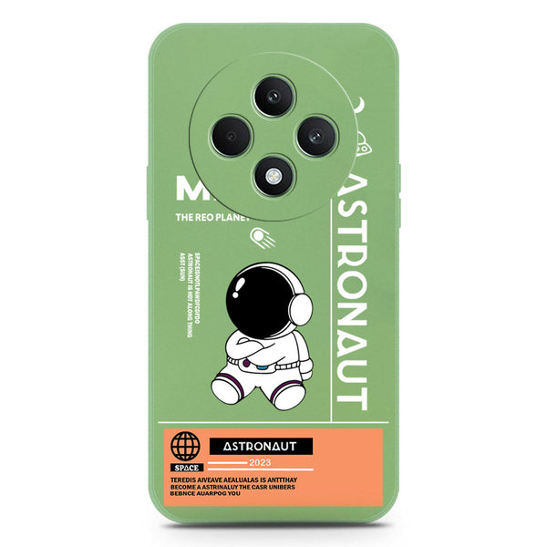 Astronaut Series Design Soft Phone Case - Silica Gel Case - LightGreen - Oppo Reno 12F 4G