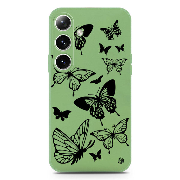 Cute Butterfly Design Soft Phone Case - Silica Gel Case - LightGreen - Samsung Galaxy A16