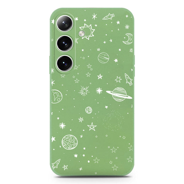 Stardust Dreams Design Soft Phone Case - Silica Gel Case - LightGreen - Samsung Galaxy A16