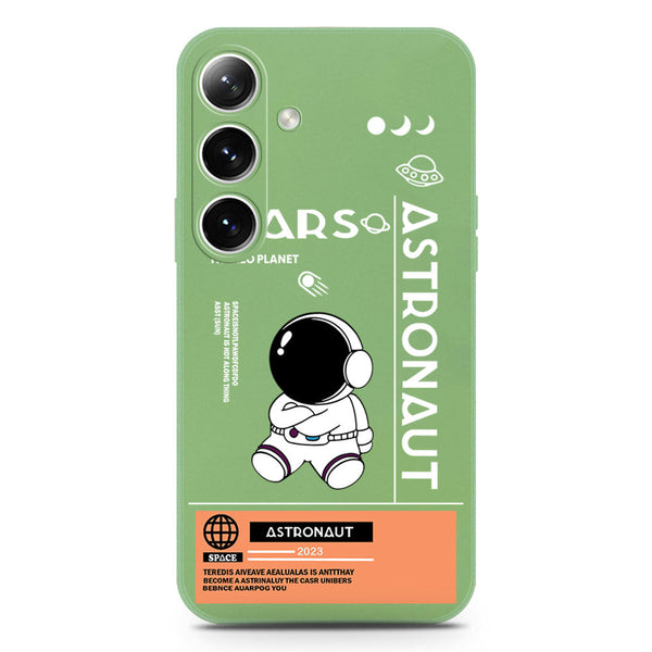 Astronaut Series Design Soft Phone Case - Silica Gel Case - LightGreen - Samsung Galaxy A16 5G