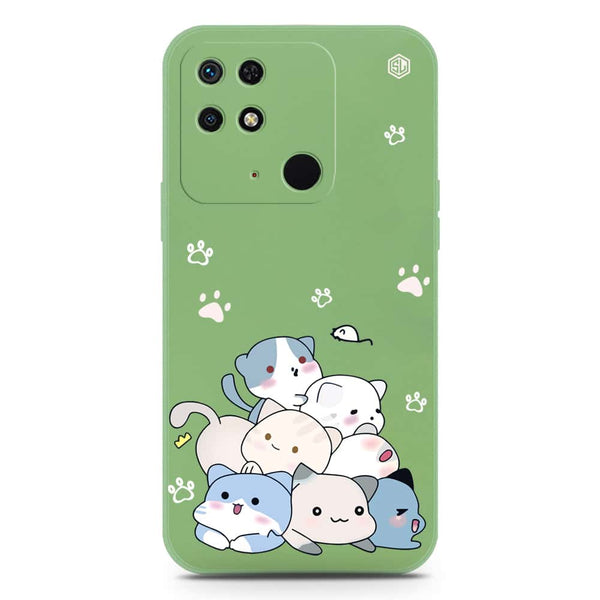 Cute Design Soft Phone Case - Silica Gel Case - LightGreen - Xiaomi Redmi 10C