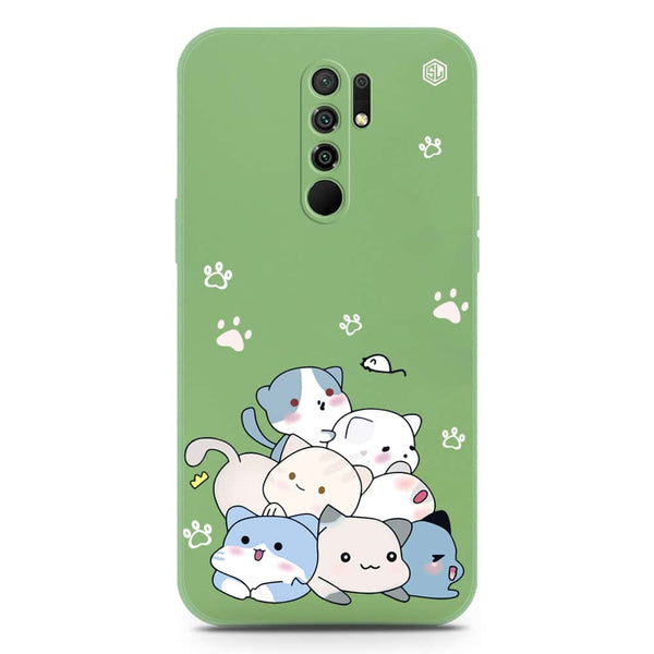 Cute Design Soft Phone Case - Silica Gel Case - LightGreen - Xiaomi Redmi 9 Prime