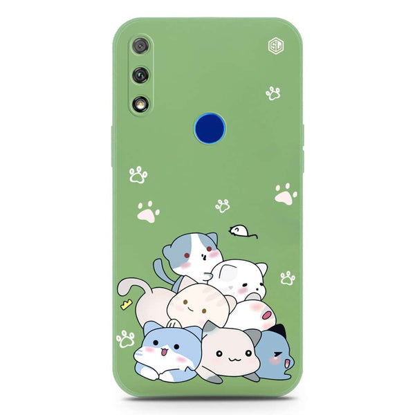 Cute Design Soft Phone Case - Silica Gel Case - LightGreen - Honor 9X