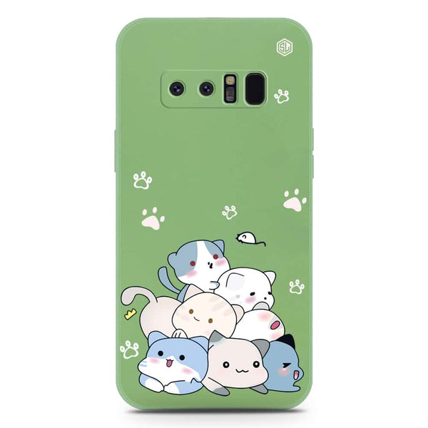 Cute Design Soft Phone Case - Silica Gel Case - LightGreen - Samsung Galaxy Note 8