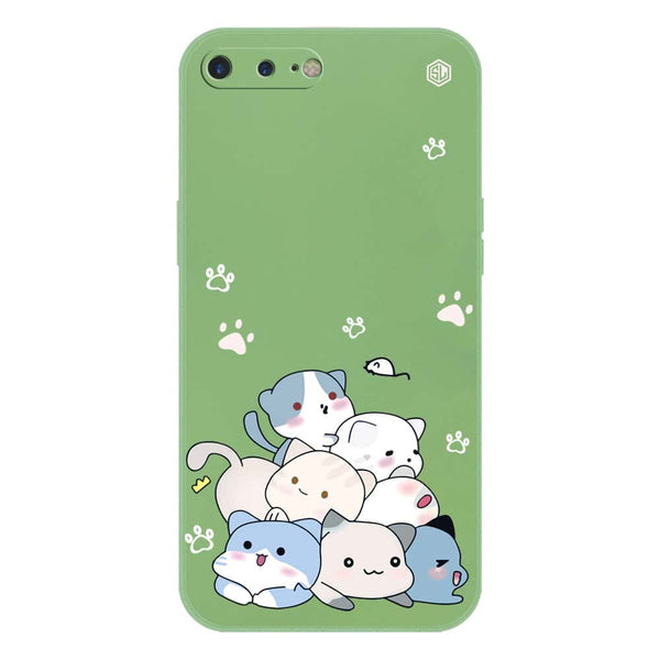 Cute Design Soft Phone Case - Silica Gel Case - LightGreen - iPhone 8 Plus / 7 Plus