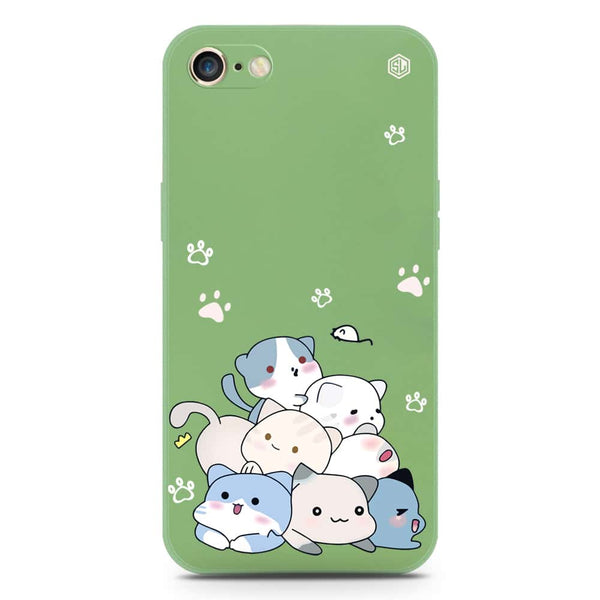 Cute Design Soft Phone Case - Silica Gel Case - LightGreen - iPhone 8 / 7