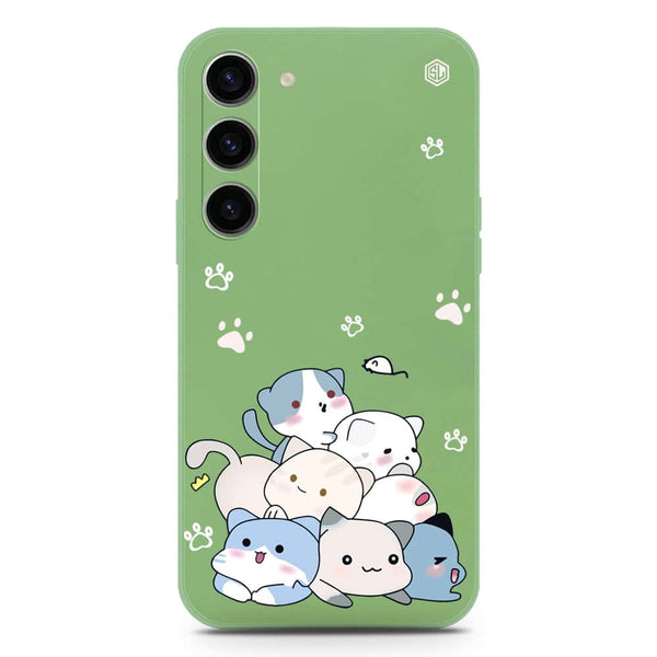 Cute Design Soft Phone Case - Silica Gel Case - LightGreen - Samsung Galaxy S23 5G