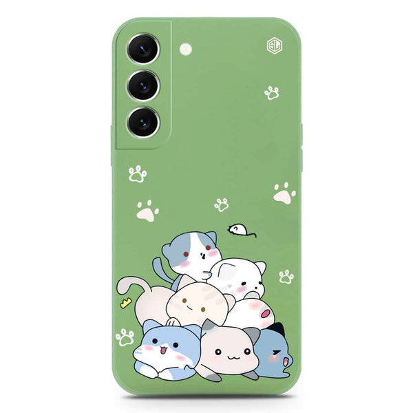 Cute Design Soft Phone Case - Silica Gel Case - LightGreen - Samsung Galaxy S22 Plus 5G