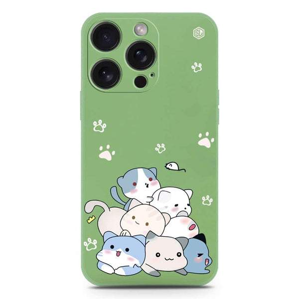 Cute Design Soft Phone Case - Silica Gel Case - LightGreen - iPhone 16 Pro