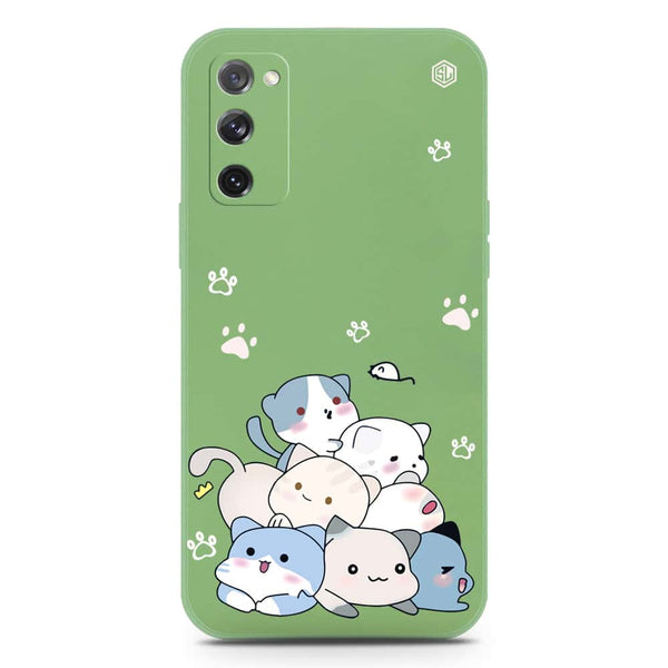 Cute Design Soft Phone Case - Silica Gel Case - LightGreen - Samsung Galaxy S20 FE