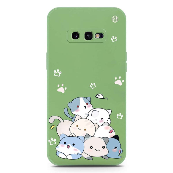 Cute Design Soft Phone Case - Silica Gel Case - LightGreen - Samsung Galaxy S10e