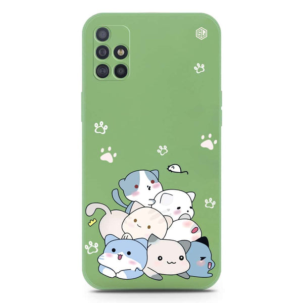 Cute Design Soft Phone Case - Silica Gel Case - LightGreen - Samsung Galaxy M31s