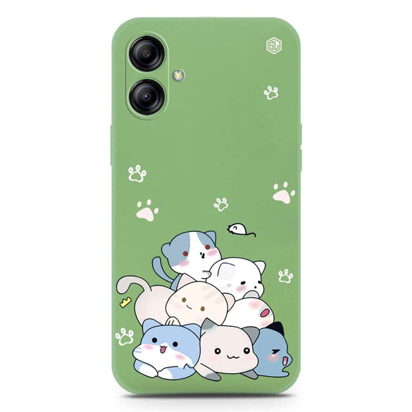 Cute Design Soft Phone Case - Silica Gel Case - LightGreen - Samsung Galaxy M04 4G