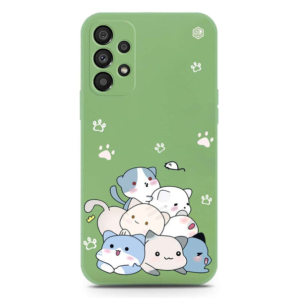 Cute Design Soft Phone Case - Silica Gel Case - LightGreen - Samsung Galaxy A72