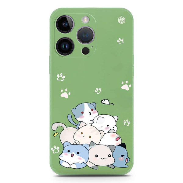 Cute Design Soft Phone Case - Silica Gel Case - LightGreen - iPhone 14 Pro Max