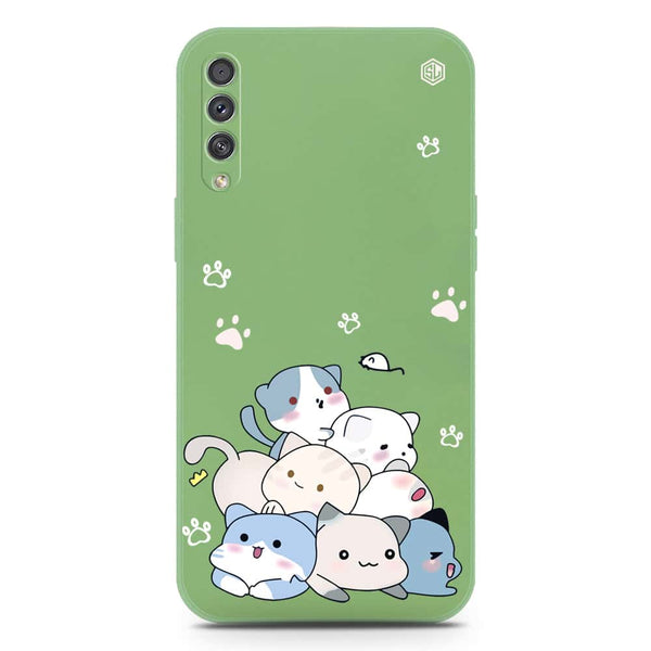 Cute Design Soft Phone Case - Silica Gel Case - LightGreen - Samsung Galaxy A50