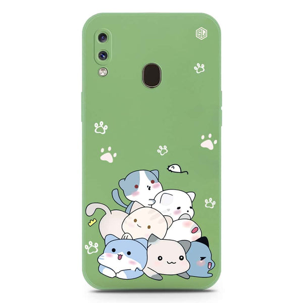 Cute Design Soft Phone Case - Silica Gel Case - LightGreen - Samsung Galaxy A20