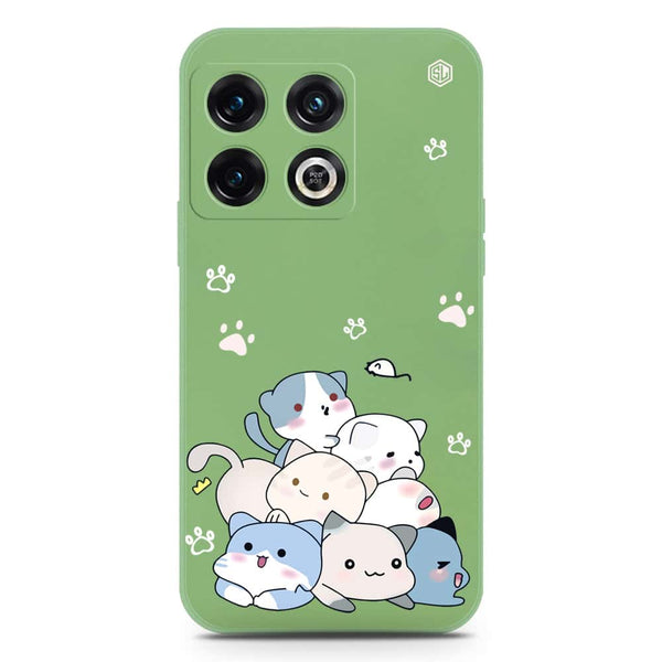 Cute Design Soft Phone Case - Silica Gel Case - LightGreen - OnePlus 10 Pro