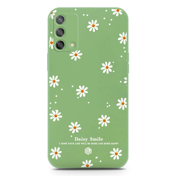 Daisy Smile Design Soft Phone Case - Silica Gel Case - LightGreen - Oppo Reno 6 Lite