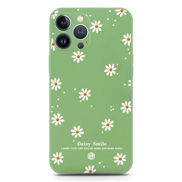 Daisy Smile Design Soft Phone Case - Silica Gel Case - LightGreen - iPhone 13 Pro