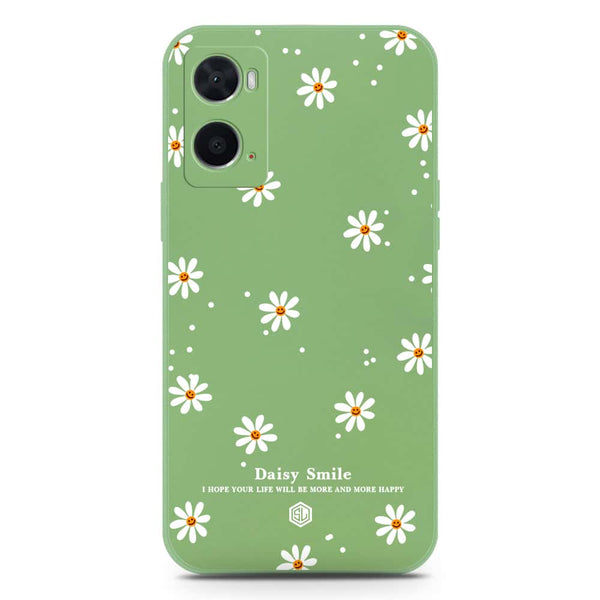 Daisy Smile Design Soft Phone Case - Silica Gel Case - LightGreen - Oppo A76