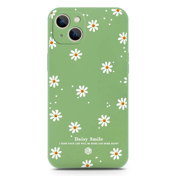 Daisy Smile Design Soft Phone Case - Silica Gel Case - LightGreen - iPhone 13 Mini