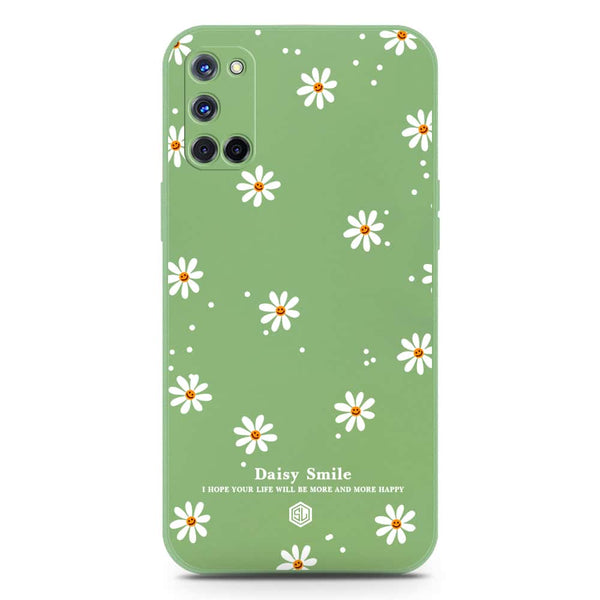 Daisy Smile Design Soft Phone Case - Silica Gel Case - LightGreen - Oppo A72