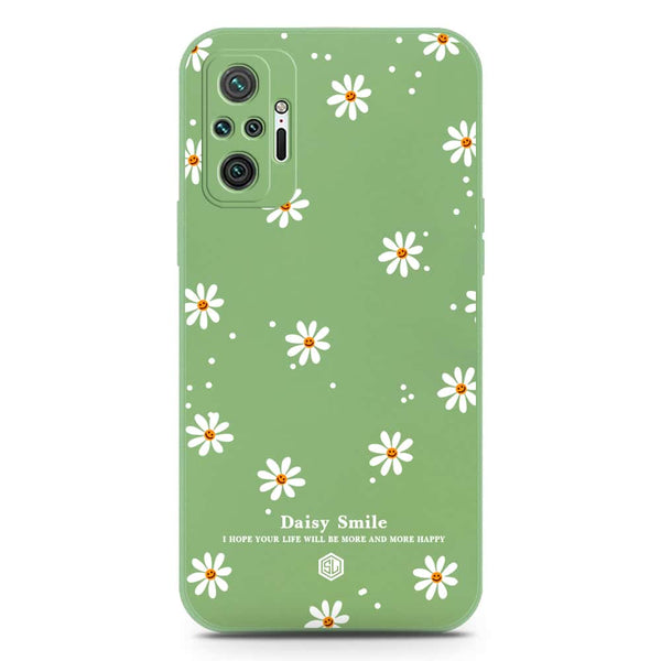 Daisy Smile Design Soft Phone Case - Silica Gel Case - LightGreen - Xiaomi Redmi Note 10 Pro 4G
