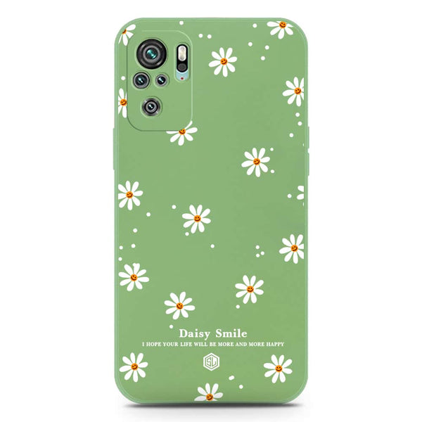 Daisy Smile Design Soft Phone Case - Silica Gel Case - LightGreen - Xiaomi Redmi Note 10S