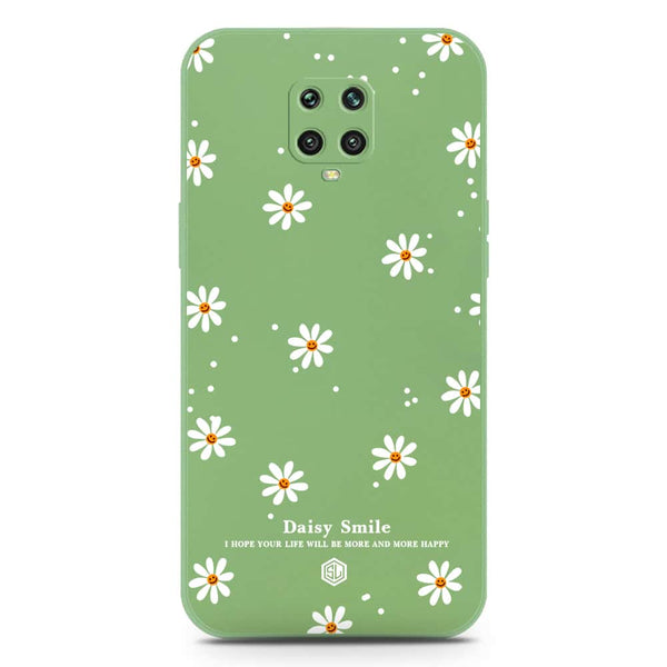 Daisy Smile Design Soft Phone Case - Silica Gel Case - LightGreen - Xiaomi Redmi Note 9S