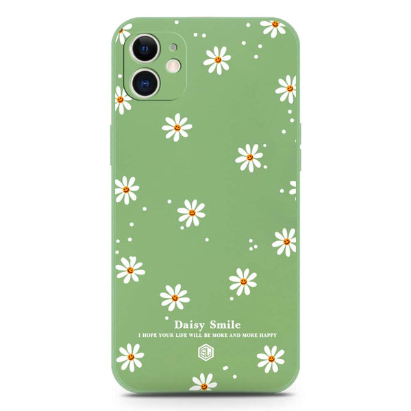Daisy Smile Design Soft Phone Case - Silica Gel Case - LightGreen - iPhone 12