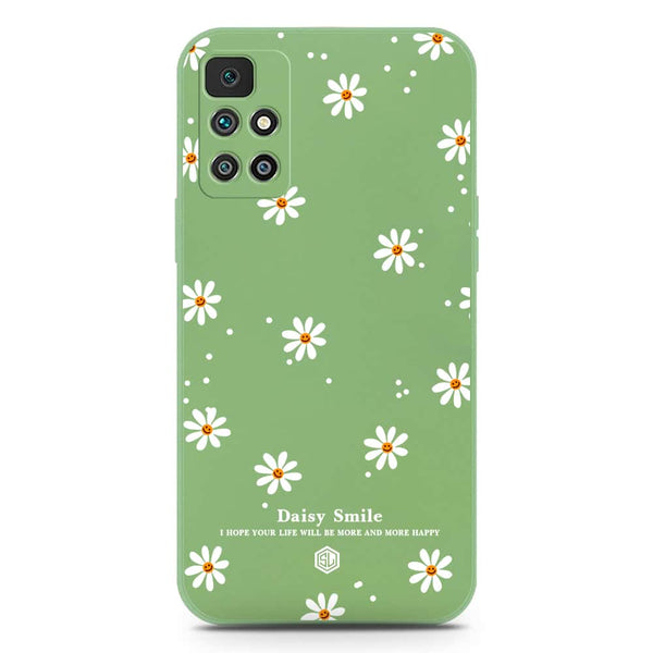 Daisy Smile Design Soft Phone Case - Silica Gel Case - LightGreen - Xiaomi Redmi 10