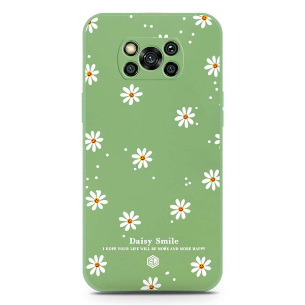 Daisy Smile Design Soft Phone Case - Silica Gel Case - LightGreen - Xiaomi Poco X3