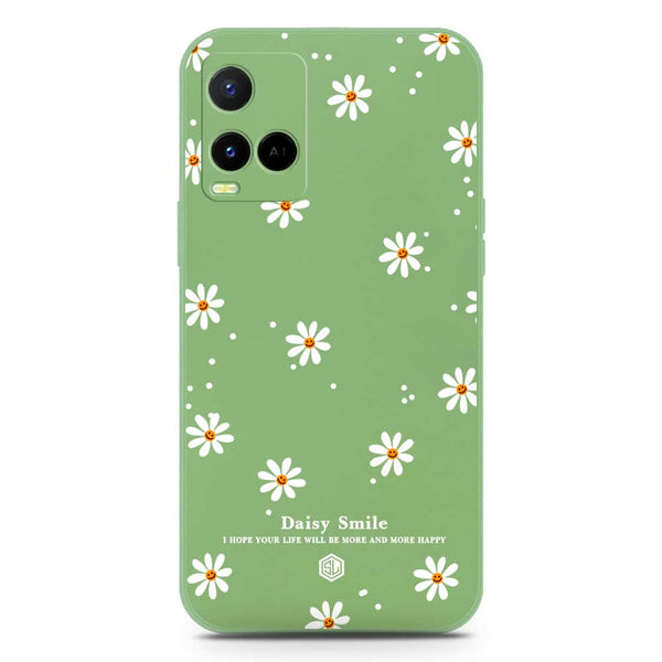 Daisy Smile Design Soft Phone Case - Silica Gel Case - LightGreen - Vivo Y33s