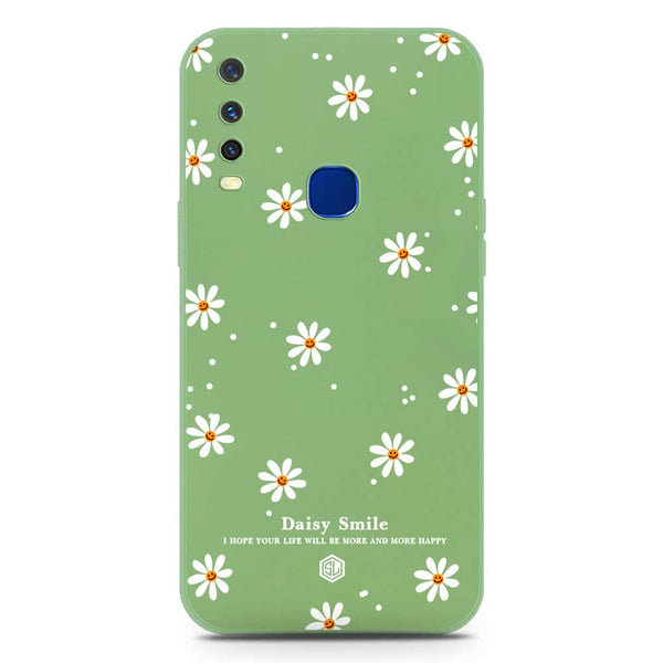 Daisy Smile Design Soft Phone Case - Silica Gel Case - LightGreen - Vivo Y12