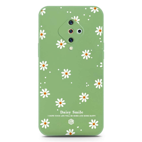 Daisy Smile Design Soft Phone Case - Silica Gel Case - LightGreen - Vivo Y9s