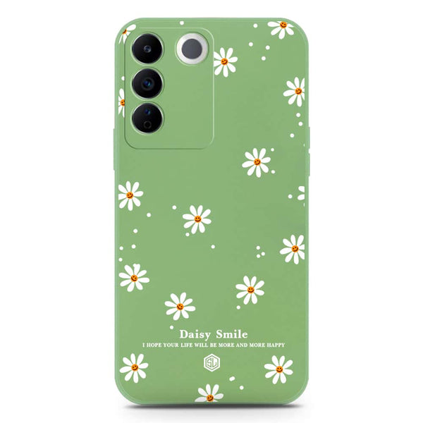 Daisy Smile Design Soft Phone Case - Silica Gel Case - LightGreen - Vivo S16e