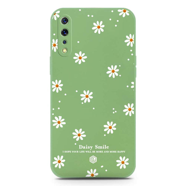 Daisy Smile Design Soft Phone Case - Silica Gel Case - LightGreen - Vivo S1