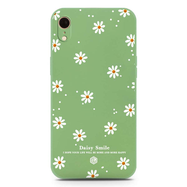 Daisy Smile Design Soft Phone Case - Silica Gel Case - LightGreen - iPhone XR