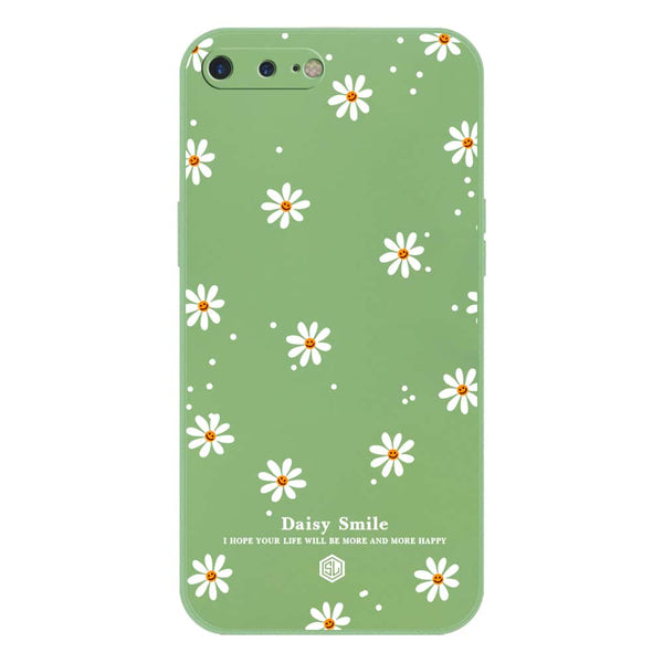 Daisy Smile Design Soft Phone Case - Silica Gel Case - LightGreen - iPhone 8 Plus / 7 Plus