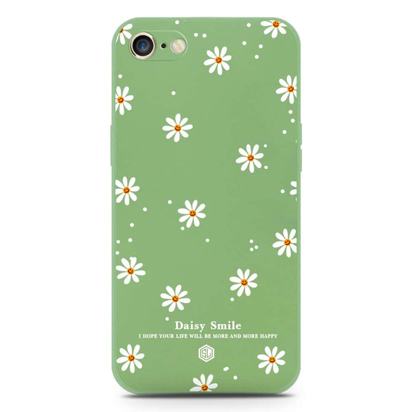 Daisy Smile Design Soft Phone Case - Silica Gel Case - LightGreen - iPhone 8 / 7